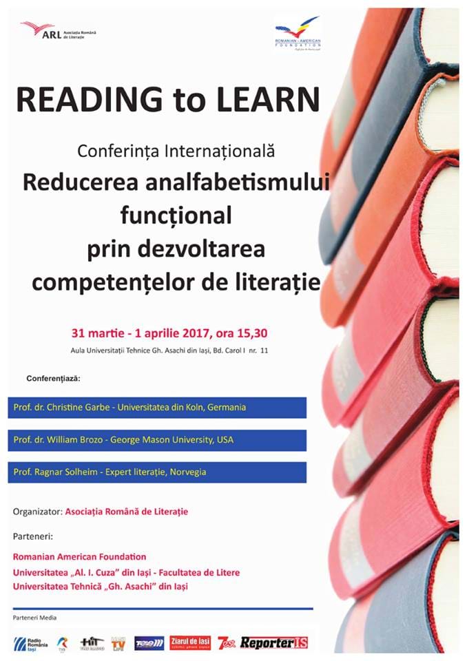 Prima conferință internațională din România pe tema reducerii analfabetismului funcțional